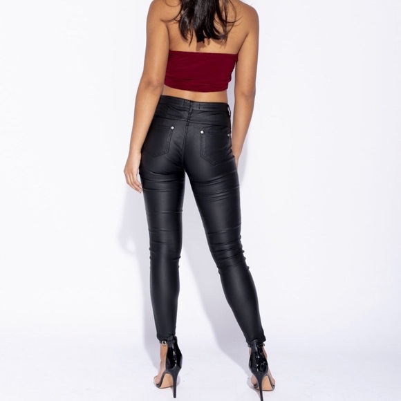 Coated 4 zipper jeans - Picture 5 of 6